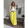 kalhoty s širokými nohavicemi žluté