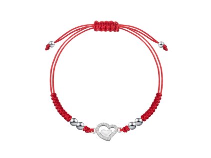 Dámský náramek - stříbrné SRDCE V SRDCI - Ag 925/1000 ( barevné varianty)  Rhodiované stříbro Ag 925/1000, dárkově zabaleno