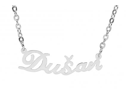 Řetízek se jménem - Dušan  chirurgická ocel, dárkově zabaleno