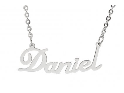 Řetízek se jménem - Daniel  chirurgická ocel, dárkově zabaleno