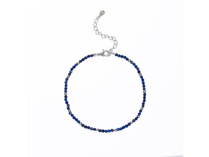 Náramek lapis se stříbrem 2 mm