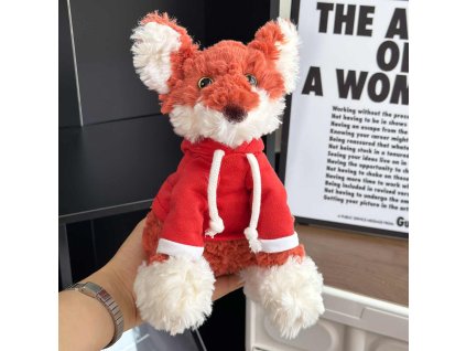 Plyšová liška ve svetru- 35 cm