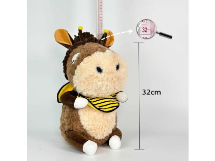 Plyšový oslík se čmelákem