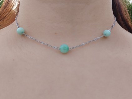 akvamarín a chirurgická ocel, kolekce Harmonie