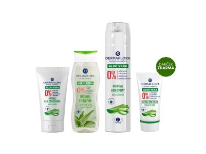 DERMAFLORA SET Starostlivosť o vlasy – ALOE VERA + darček