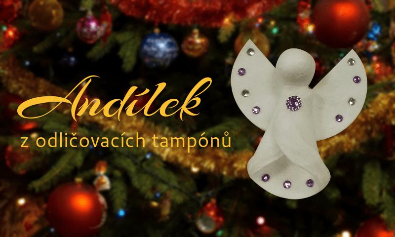 Andílek z odličovacích tampónů