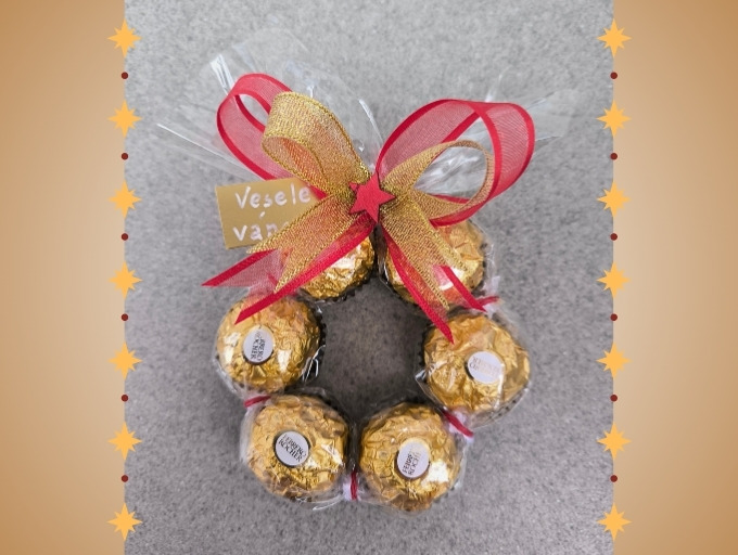 Věneček z Ferrero Rocher