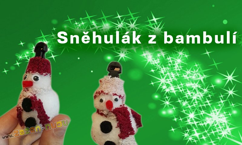 Sněhulák z bambulí