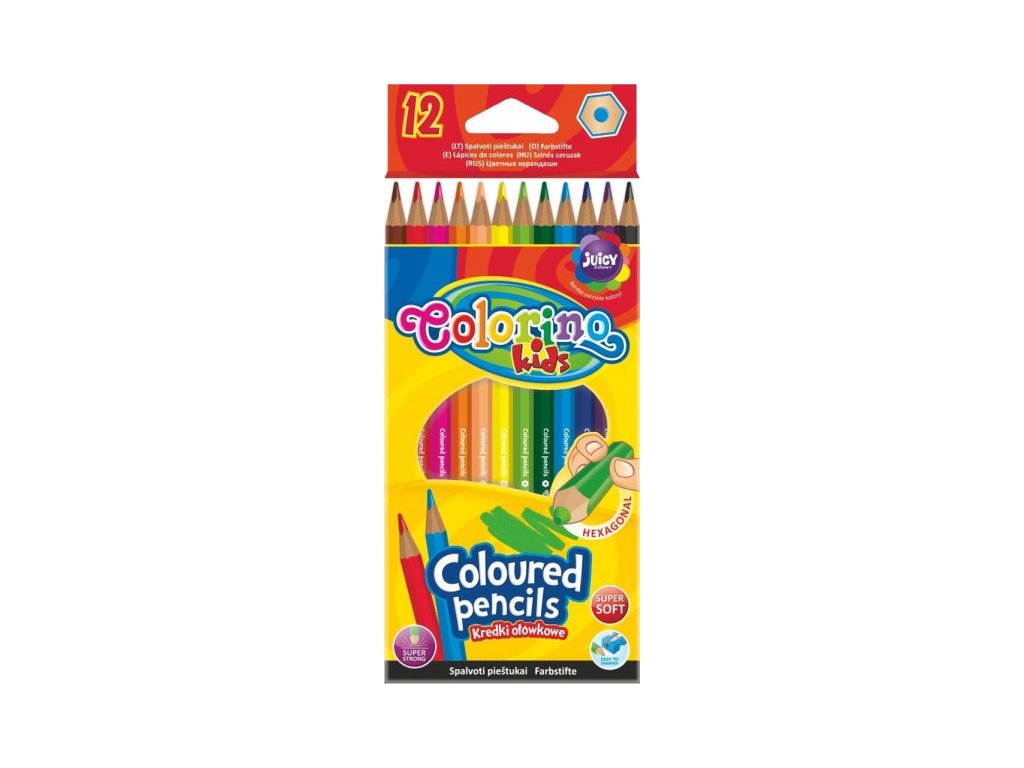 Pastelky Colorino Kids - šestihranné