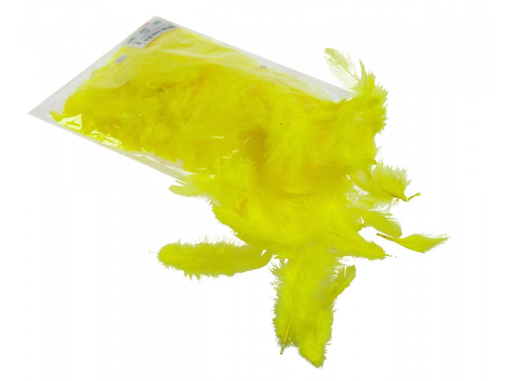 Peří - zářivě žluté