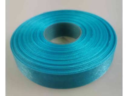 Organzová stuha 2,5 - tyrkysová