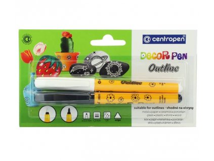 Decor pen - bílý a černý 1.2 mm (Outline)