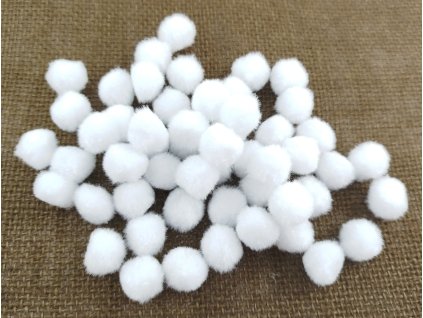 Bambulky 1,5 cm - 100 ks - bílé