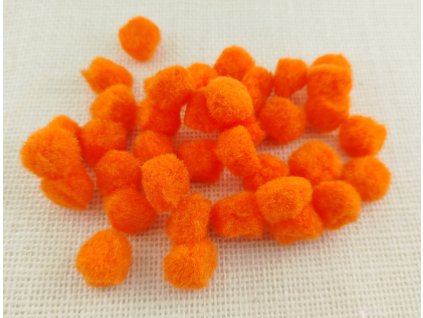 Bambulky 1,5 cm - 100 ks - oranžová