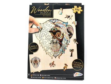 Dřevěné puzzle 133 dílků opice