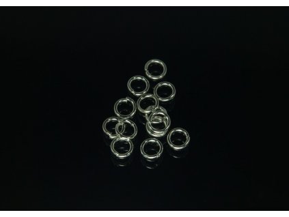 Kroužek kovový jednoduchý  galvanizace stříbro