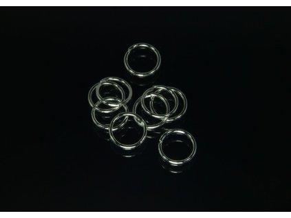 Kroužek kovový jednoduchý galvanizace stříbro