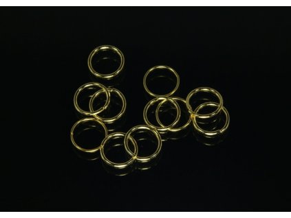 Kroužek kovový jednoduchý galvanizace zlato