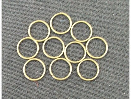Kroužek kovový jednoduchý staromosaz