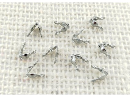 Kalota - platina - 4mm - 10 kusů