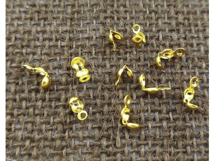 Kalota - zlato - 3mm - 10 kusů