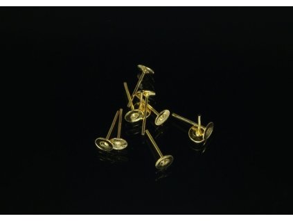 Naušnicové komponenty - puzety galvanizace zlato