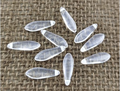 Korálky skleněné - tvary - křišťálová kapka