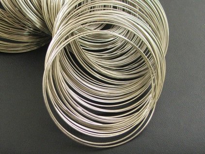Paměťový drát - galvanizace stříbro - průměr 6 cm
