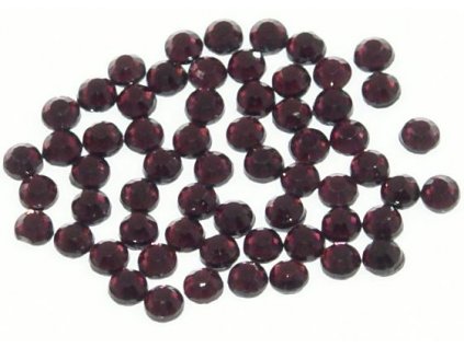 Nažehlovací kamínky - 4mm - 60 ks - tmavě fialová