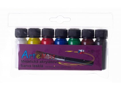 Akrylové barvy Artemiss 7 x 12g - metalické