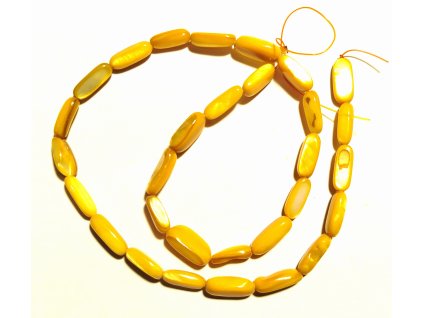 Perleť - žlutá - 12mm - šňůra