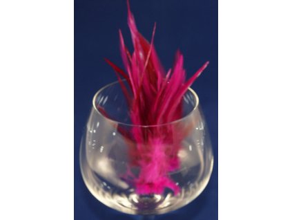 PEŘÍ - svazek jemných pírek - barva fialovo růžová