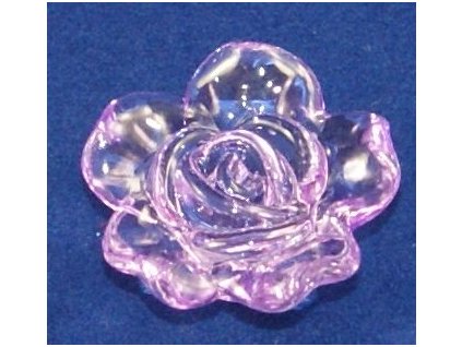Růže - průhlený plast -fialková