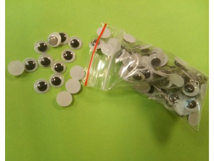 Pohyblivé oči - 8mm - výhodné balení - 100ks / 50 párů