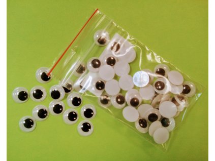 Pohyblivé oči - 12mm - výhodné balení - 50ks / 25 párů
