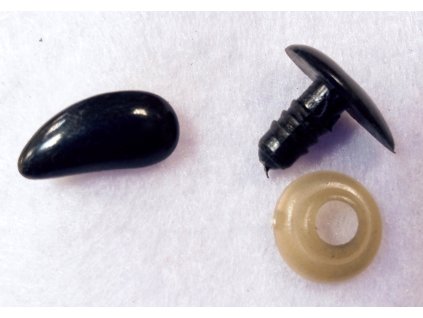 Plastový čumáček se zarážkou, slza - 18 x 9 mm (model 40)