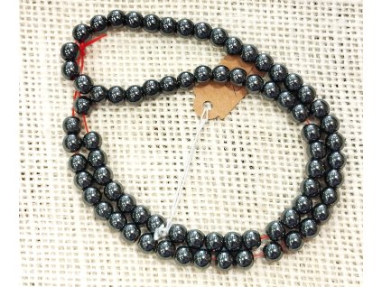 Hematit 6mm (šňůra)