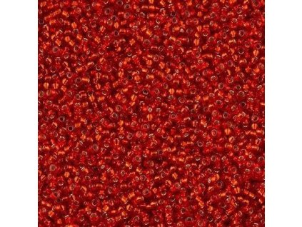 Miyuki 11/0 Flame Red Silver Lined 10g