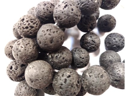 Láva - černá - 20 mm