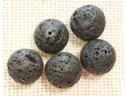 Láva - černá - 20 mm - 1 kus