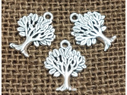 Přívěsek - kov - stříbro - strom