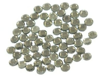 Nažehlovací kamínky - 3mm - 80 ks - šedá