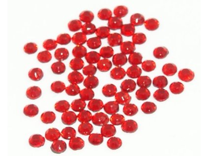 Nažehlovací kamínky - 3mm - 80 ks - červená