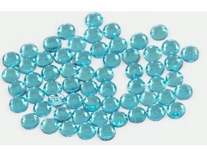 Nažehlovací kamínky - 3mm - 80 ks - světle modrá