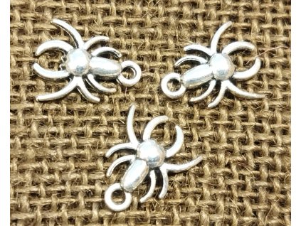 Přívěsek - kov - stříbro - pavouk