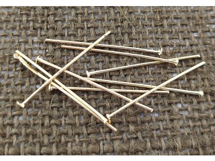 Ketlovací nýt - růžové zlato - 3 cm - 10 kusů