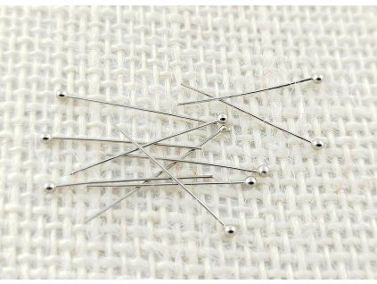 Ketlovací nýt - tenký, měkký - platina - 2cm - 10 kusů