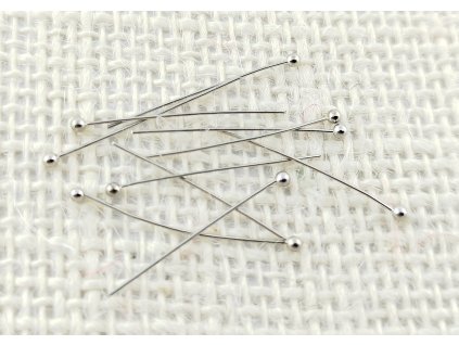 Ketlovací nýt - tenký, měkký - platina - 2,4cm - 10 kusů