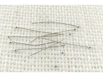 Ketlovací nýt - tenký, měkký - platina - 3 cm - 10 kusů