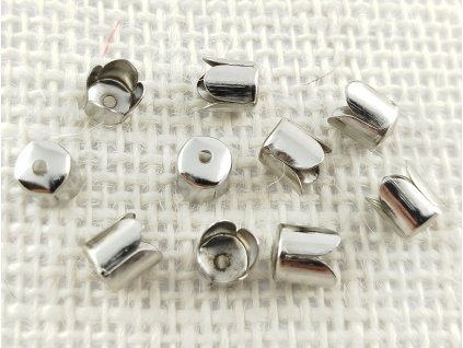 Ozdobný kaplík - 6 mm - platina - vzor 5